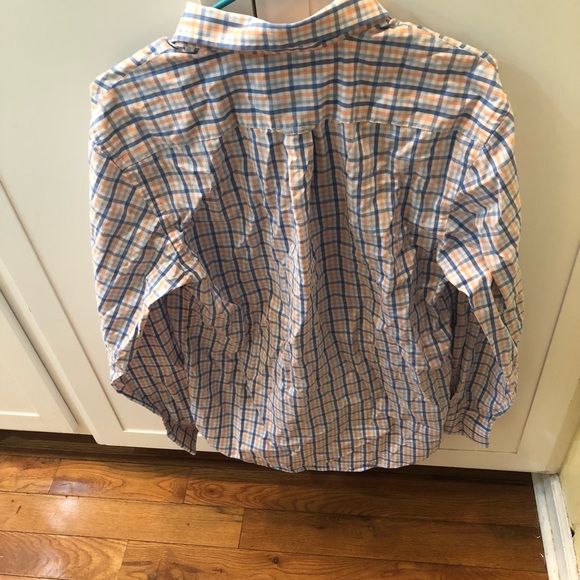 Izod Blue and orange striped button down - Picture 4 of 4
